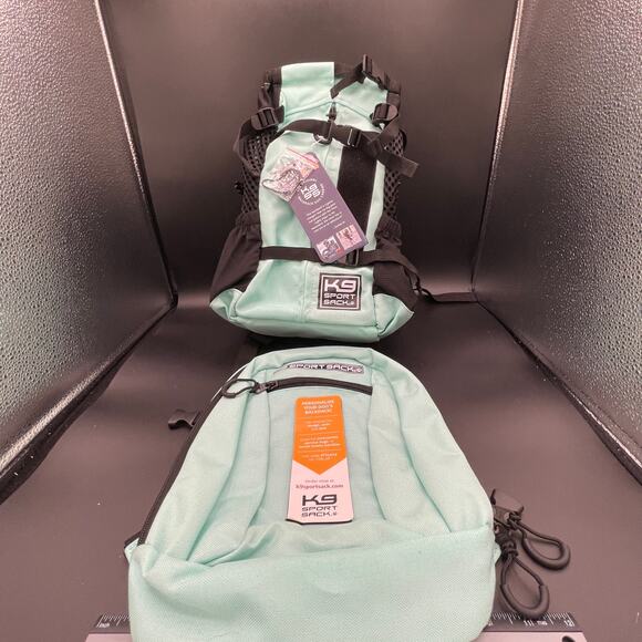 K9 Sport Sack Plus Backpack Pet Carrier with Storage Size Small Mint Green - Picture 4 of 7